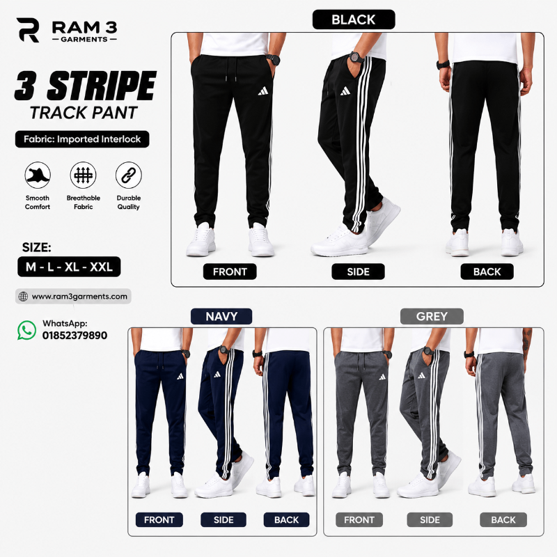 🔥 Ram 3 Garments  Premium Track Pant 🔥